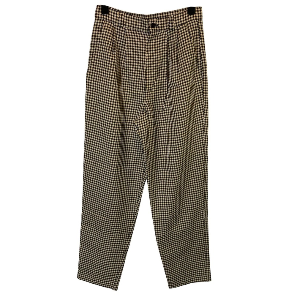 Maggies Place Women's Size 10 Vintage Pleated High Waist Pants Houndstooth